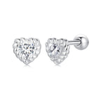 925 Sterling Silver Moissanite 0.15ct Earrings for Women