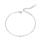 925 Sterling Silver & Plated Platinum Bracelet - 17+5cm Length