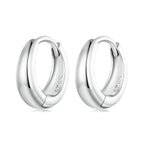 925 Sterling Silver 12*3mm Platinum Plated Earrings