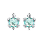 925 Sterling Silver Earrings with Transparent Glass and Oxidized Finish for Women