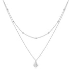 925 Sterling Silver Adjustable Necklace with Pendant for Women