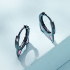 925 Sterling Silver Enamel Black Gold Plated Earrings for Women