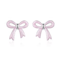 925 Sterling Silver Earrings with Enamel Process and White Gold Plating