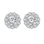 925 Sterling Silver 0.5 Carat Moissanite Earrings for Women