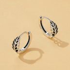 925 Sterling Silver Oxidized Earrings 12*5mm