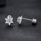 925 Sterling Silver Moissanite 0.10 Carat Earrings for Women