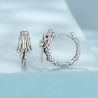 925 Sterling Silver Pave Setting CZ Oxidized Earrings for Women