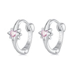 925 Sterling Silver White Gold Plated Earrings with CZ for Women