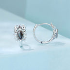 925 Sterling Silver Earrings with Transparent Glass - 13*8mm for Women