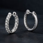 925 Sterling Silver 0.023 Carat Moissanite Earrings for Women