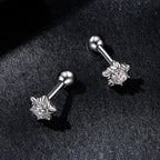 925 Sterling Silver Moissanite Stud Earrings 5mm for Women
