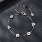 925 Sterling Silver 0.1 Carat Moissanite Bracelet for Women