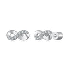 925 Sterling Silver & Moissanite Earrings 0.005ct for Women