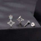 925 Sterling Silver Moissanite 0.1ct Earrings for Women