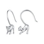 S925 Oxidized Silver Earrings 17x3mm for Women