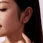 925 Sterling Silver Plated White Gold Hoop Earrings for Women