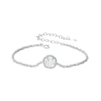 925 Sterling Silver Bracelet 150mm with CZ and Resin