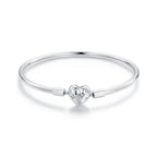 925 Sterling Silver White Gold Plated 17.0cm CZ Bracelet for Women