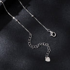 925 Sterling Silver Plated White Gold Moissanite Necklace 400+50mm for Women