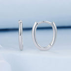 925 Sterling Silver Earrings - 14x2mm with Oxidized Finish for Women