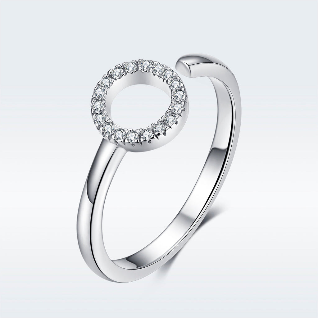 925 Sterling Silver Ring with Pavé Set CZ