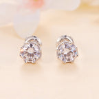 925 Sterling Silver Moissanite 0.5 Carat Earrings for Women