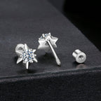 925 Sterling Silver Moissanite 0.10 Carat Earrings for Women