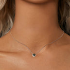 925 Sterling Silver 0.6 Carat Moissanite Pendant Necklace for Women