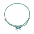 925 Sterling Silver Adjustable Bracelet with CZ and Enamel in Oxidized Finish for Women