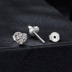 925 Sterling Silver Moissanite 0.03 Carat Earrings for Women