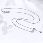 925 Sterling Silver Adjustable Necklace 38-45cm for Women