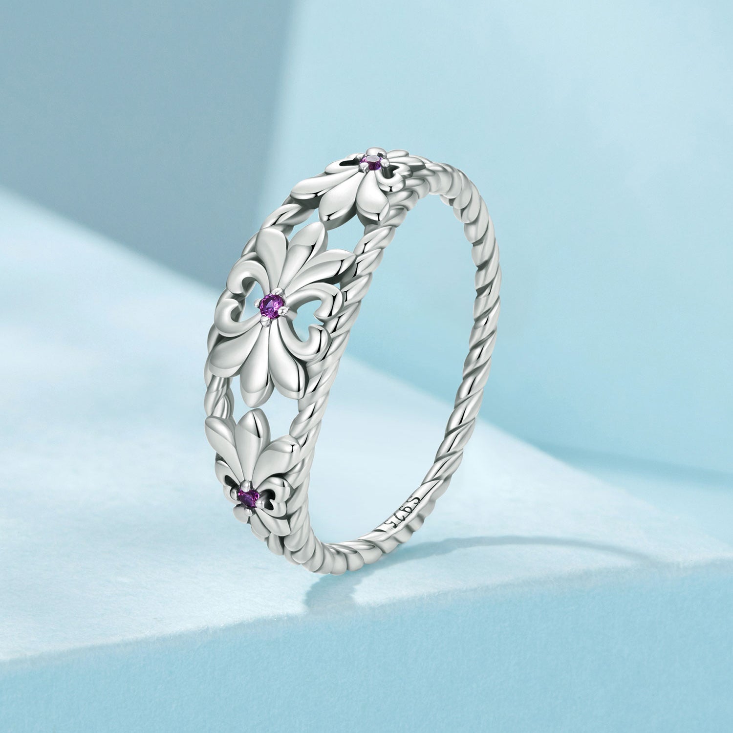 Women's Oxidized 925 Sterling Silver 1.3mm Pavé Set CZ Ring Size 6.0