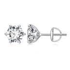 S925 Sterling Silver 2.00 Carat Moissanite Earrings for Women