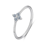 925 Sterling Silver Moissanite Size 6 Ring for Women