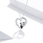 S925 Sterling Silver Adjustable Necklace with CZ and Enamel Pendant