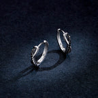 925 Sterling Silver Earrings 1.3*0.4cm with Pavé Setting CZ for Women