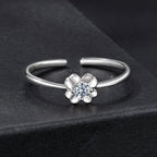 925 Sterling Silver Moissanite Ring Size E for Women