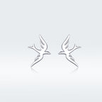 925 Sterling Silver Earrings 0.7*1.2cm for Women