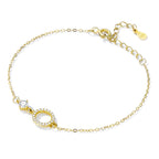 925 Sterling Silver Adjustable Bracelet with Pavé Set CZ for Women