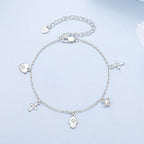 925 Sterling Silver Bracelet with Plated White Gold and Pavé Setting CZ