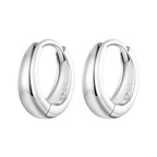 925 Sterling Silver 12*3mm Platinum Plated Earrings