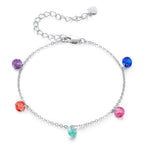 925 Sterling Silver White Gold Plated 16+5cm Pavé Setting CZ Bracelet