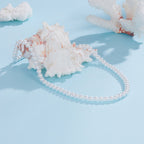 925 Sterling Silver White Gold Plated 39-45.5cm Quality Shell Pearl Necklace for Women