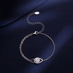 925 Sterling Silver Moissanite Bracelet with Pavé Setting 15+6cm for Women