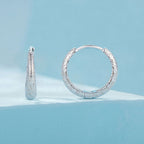 925 Sterling Silver Earrings 16*3mm with Platinum Plating for Women
