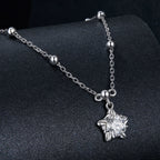 925 Sterling Silver 5mm Moissanite Necklace for Women