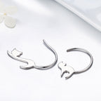 925 Sterling Silver Earrings for Women - 3*2.5cm, Platinum Plated