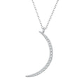 925 Sterling Silver Adjustable CZ Pendant Necklace for Women
