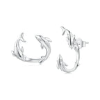 S925 Sterling Silver Rose Gold Plated Zircon Earrings
