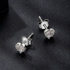925 Sterling Silver Moissanite 0.03 Carat Earrings for Women